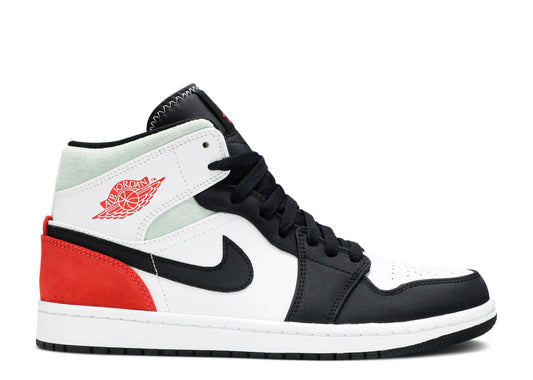 Air Jordan 1 Mid SE "White Black Red Spruce"