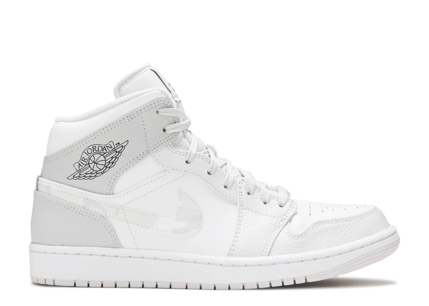 Air Jordan 1 Mid SE GS "Swoosh Logo- Grey Camo"